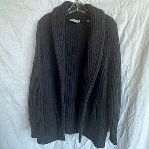 Vince Heavyweight Charcoal Gray Shawl Collar Cardigan